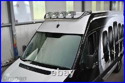 Roof Bar For Renault Master 2010+ Polished Stainless Steel Spot Lamps Light Bar