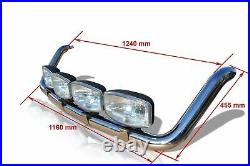 Roof Bar + LEDs For Mercedes Sprinter 2006 2014 Stainless Spot Lamp Light Bar