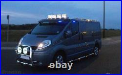 Roof Bar + White LEDs For Iveco Daily 2006 2014 Stainless Spot Lamp Light Bar