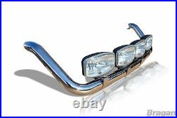 Roof Bart + LEDs For Iveco Daily 2006 2014 Stainless Steel Spot Lamp Light Bar