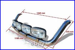 Roof Bart + LEDs For Iveco Daily 2006 2014 Stainless Steel Spot Lamp Light Bar