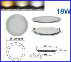 Round Recessed Flat LED Ceiling Panel Light Spot Down Light Lamp Bulb Fixture UK