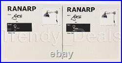SET of 2 Ikea RANARP Wall/Clamp Spotlight Lamp Adjustable Steel Black NEW