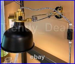 SET of 2 Ikea RANARP Wall/Clamp Spotlight Lamp Adjustable Steel Black NEW