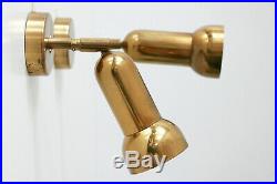 SET of TWO Mid Century BRASS WALL LAMPS Sconces SPOT LIGHTS by GEBÜRDER COSACK