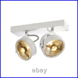 SLV 147311 Kalu 2 Qpar Ceiling Light, mattweiss, ES111, Max