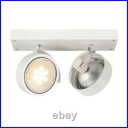 SLV 147311 Kalu 2 Qpar Ceiling Light, mattweiss, ES111, Max