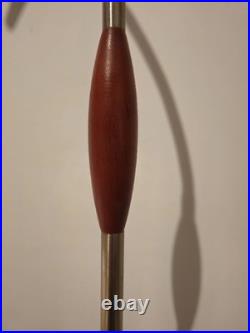 Serious Readers High Dimmer Floor Lamp Brass Wood Handle Black
