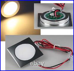 Set LED Downlight Aluminium Matte 12V 0,5W IP67 Hardwearing Recessed Spotlights