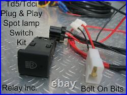 Single 17.5 amp Spot Light bar/Lamp Wiring Kit and Dash Switch for all Defender
