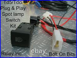 Single 17.5 amp Spot Light bar/Lamp Wiring Kit and Dash Switch for all Defender