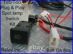 Single 17.5 amp Spot Light bar/Lamp Wiring Kit and Dash Switch for all Defender