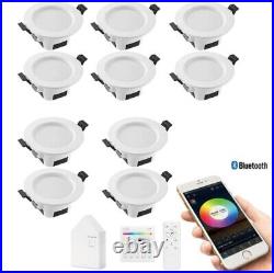 Smart Bluetooth 9W RGB RGBW LED Mesh Down Lights Ceiling Spotlight Panel Lamp
