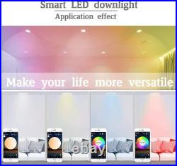 Smart Bluetooth 9W RGB RGBW LED Mesh Down Lights Ceiling Spotlight Panel Lamp