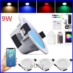 Smart Bluetooth 9W RGB RGBW LED Mesh Down Lights Ceiling Spotlight Panel Lamp