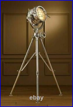 Spot Light Tripod Lamp Floor Stand Nautical Studio Vintage Searchlight Decor