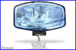 LED x4 To Fit Scania Volvo DAF MAN 24v 9.5" Jumbo Oval Blue ABS Spot Lamp 