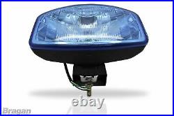 Spot Lights + LEDs For Scania DAF Volvo MAN 24v 9.5 Jumbo Oval Blue ABS Lamp