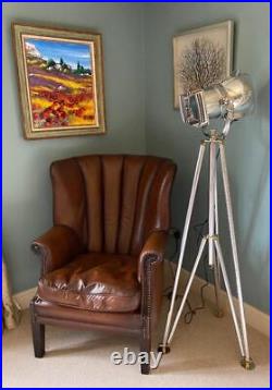 Spotlight Tripod Floor Standard Lamp Aluminium & Brass 153cm High