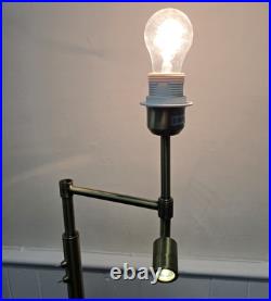 Swing Arm Adjustable Elegant Antique Bronze Montana Floor Lamp With Spot Light