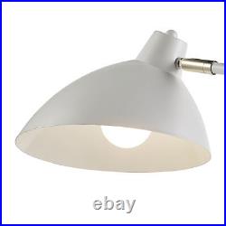 Teamson Home Delicata Monopod Standard Task Floor Lamp, White Reading Spot Light