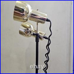 Terence Conran Retro Maclamp Habitat Adjustable Floor twin spot Lamp gold brown