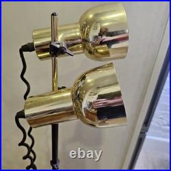 Terence Conran Retro Maclamp Habitat Adjustable Floor twin spot Lamp gold brown