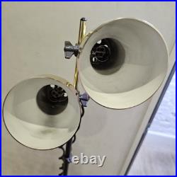 Terence Conran Retro Maclamp Habitat Adjustable Floor twin spot Lamp gold brown