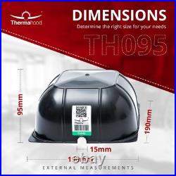 Thermahood TH095 Pack of 10 Airtight 185mm x x 95mm High, Black