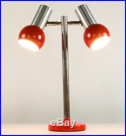 Tisch Lampe Kugel Strahler Spot Leuchte 70er Jahre Vintage Desk Lamp