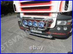 To Fit DAF CF Pre 2014 Stainless Steel Front Grill Light Bar A + Round Spot Lamp