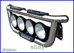 To Fit DAF CF Pre 2014 Stainless Steel Front Grill Light Bar A + Round Spot Lamp