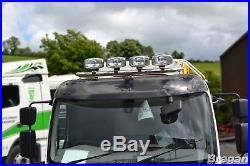 To Fit Iveco Eurocargo Stainless Steel Roof Spot Light Lamp Bar A + Flush LED