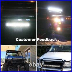 Tri-Row Curved 42inch Led Work Light Bar Spot Flood Combo Driving Lamp+ Harness