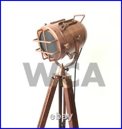Tripod Spot Light, Nautical Floor Lamp, Adjustable Tripod Searchlight Lamp, Moder