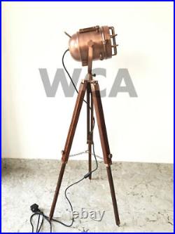 Tripod Spot Light, Nautical Floor Lamp, Adjustable Tripod Searchlight Lamp, Moder