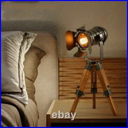 Tripod Table Desk Lamp Retro Spotlight Tripod Standing Floor Light for Home