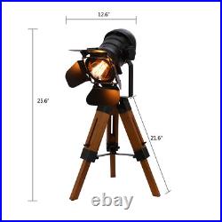 Tripod Table Desk Lamp Retro Spotlight Tripod Standing Floor Light for Home