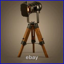 Tripod Table Desk Lamp Retro Spotlight Tripod Standing Floor Light for Home