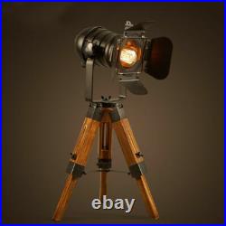 Tripod Table Desk Lamp Retro Spotlight Tripod Standing Floor Light for Home