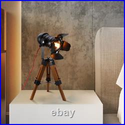 Tripod Table Desk Lamp Retro Spotlight Tripod Standing Floor Light for Home