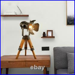 Tripod Table Desk Lamp Retro Spotlight Tripod Standing Floor Light for Home