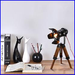 Tripod Table Desk Lamp Retro Spotlight Tripod Standing Floor Light for Home