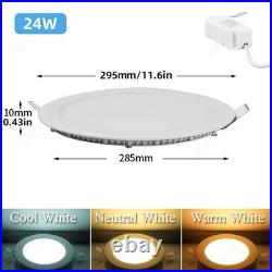 Ultra Slim Recessed LED Flat Panel Ceiling Spot Lights Downlights Spotlight Lamp