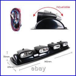 Universal 4x4 Roof Top Bar Driving Pod Lights Lens Offroad Fog Spot Head Lamps