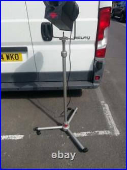 VERY LARGE MID CENTURY SPOTLIGHT ON TRIPOD, UP TO 2100mm (7') HIGH BY MALHAM