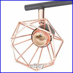 VidaXL Ceiling Lamp with 4 Spotlights E14 Black and Copper Lighting Fixture