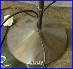Vintage 70'S Spot Lamp Retro Brown Adjustable Height 165cm