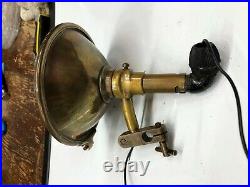 Vintage BRASS Searchlight EARLY SEARCH SPOT Lamp LIGHT 1917 Car Truck Motorcycle