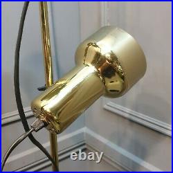 Vintage Black & Gold MacLamp Twin Spotlight Standard Floor Lamp Light